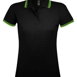 SOL'S Ladies Pasadena Tipped Cotton Piqué Polo Shirt