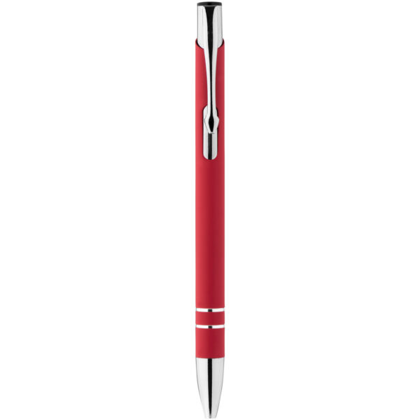 Corky ballpoint pen with rubber-coated exterior