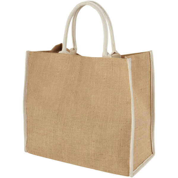 Harry coloured edge jute tote bag 25L