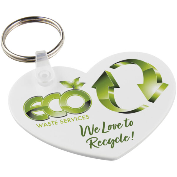 Tait heart-shaped recycled keychain