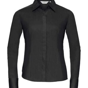 Russell Collection Ladies Long Sleeve Fitted Poplin Shirt