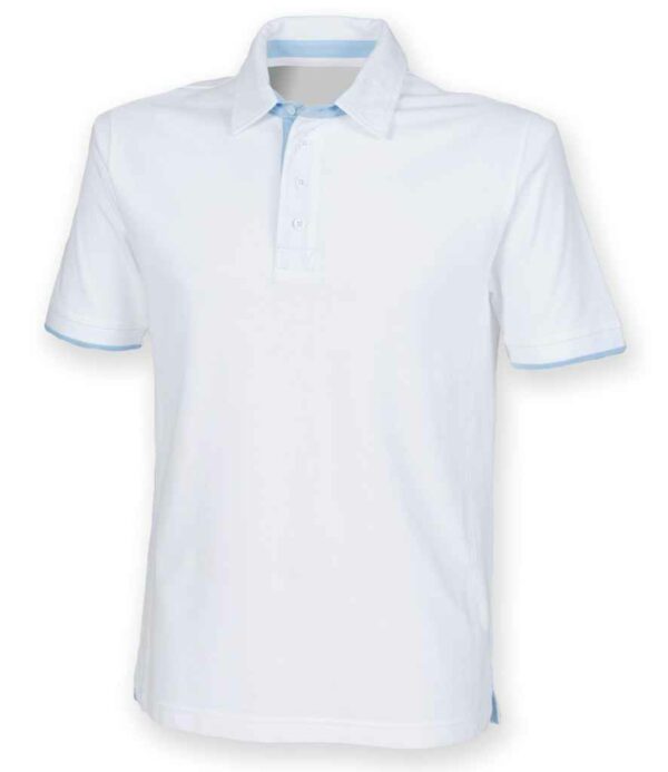 Front Row Contrast Cotton Piqué Polo Shirt