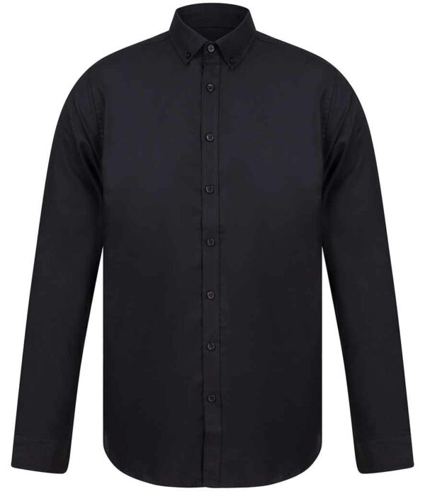 Henbury Modern Long Sleeve Slim Fit Oxford Shirt