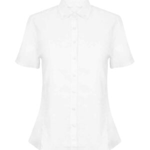 Henbury Ladies Modern Short Sleeve Regular Fit Oxford Shirt