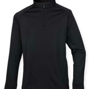 Henbury Zip Neck Wicking Top