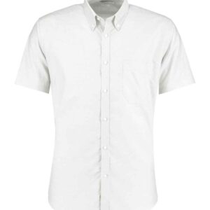 Kustom Kit Short Sleeve Slim Fit Oxford Shirt