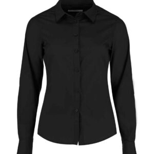 Kustom Kit Ladies Long Sleeve Tailored Poplin Shirt