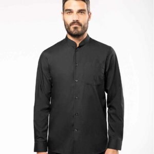 Kariban Long Sleeve Mandarin Collar Shirt