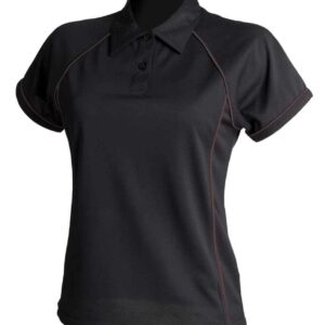 Finden and Hales Ladies Performance Piped Polo Shirt