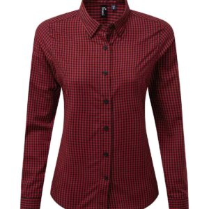 Premier Ladies Maxton Check Long Sleeve Shirt