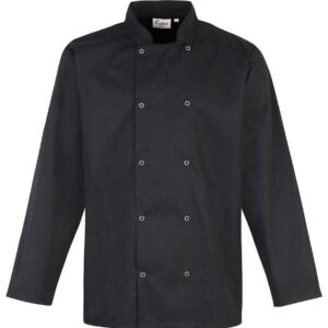 Premier Unisex Long Sleeve Stud Front Chef's Jacket