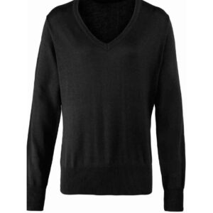Premier Ladies Knitted Cotton Acrylic V Neck Sweater