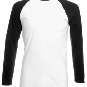 Fruit of the Loom Contrast Long Sleeve Baseball T-Shirt