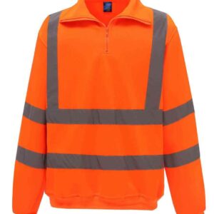 Yoko Hi-Vis Zip Neck Sweatshirt