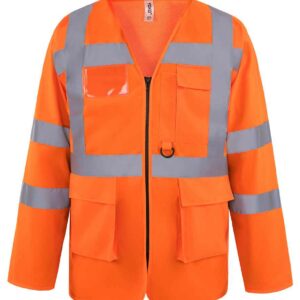 Yoko Hi-Vis Executive Long Sleeve Waistcoat