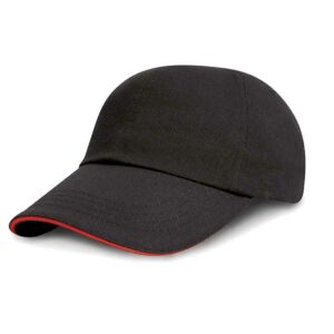 Result Kids Low Profile Heavy Brushed Cotton Cap with Sandwich Peak