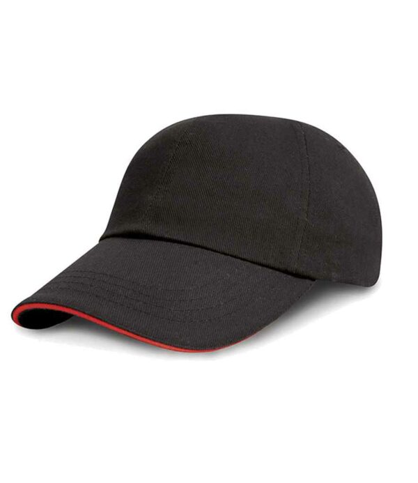 Result Kids Low Profile Heavy Brushed Cotton Cap with Sandwich Peak