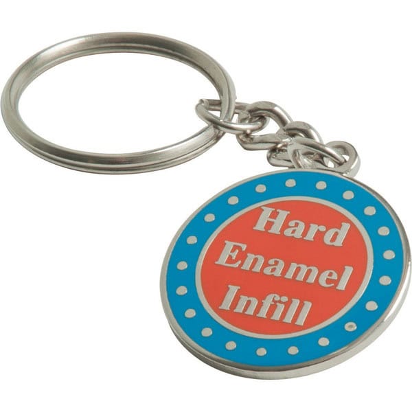 Stamped Hard Enamel Keyring (60mm)