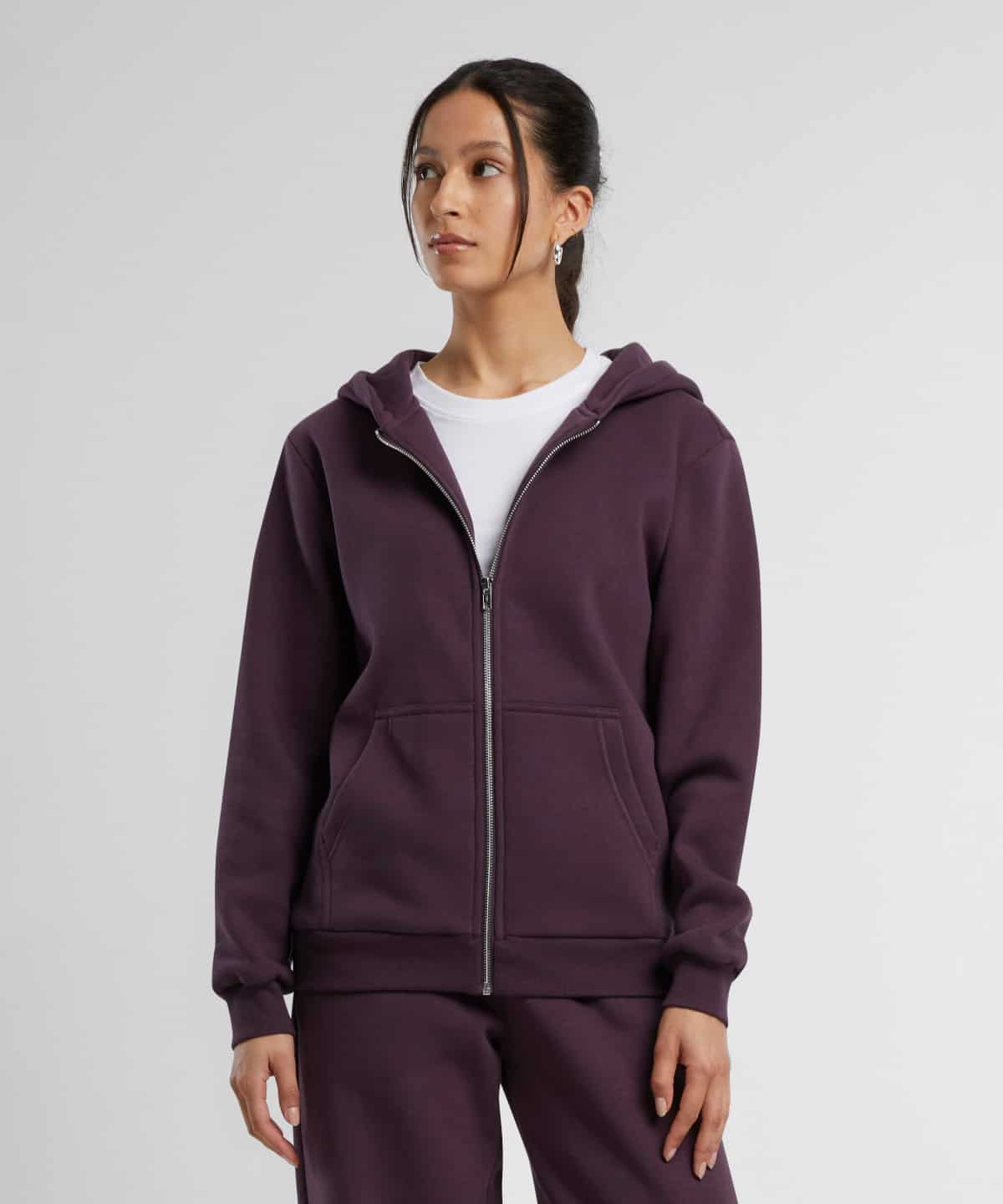 Womens fluffy zip hoodie