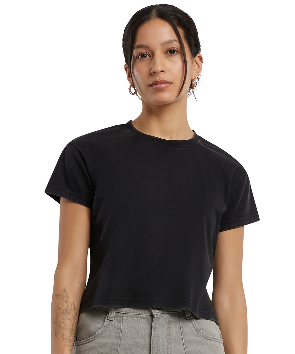  Womens vintage cropped tee