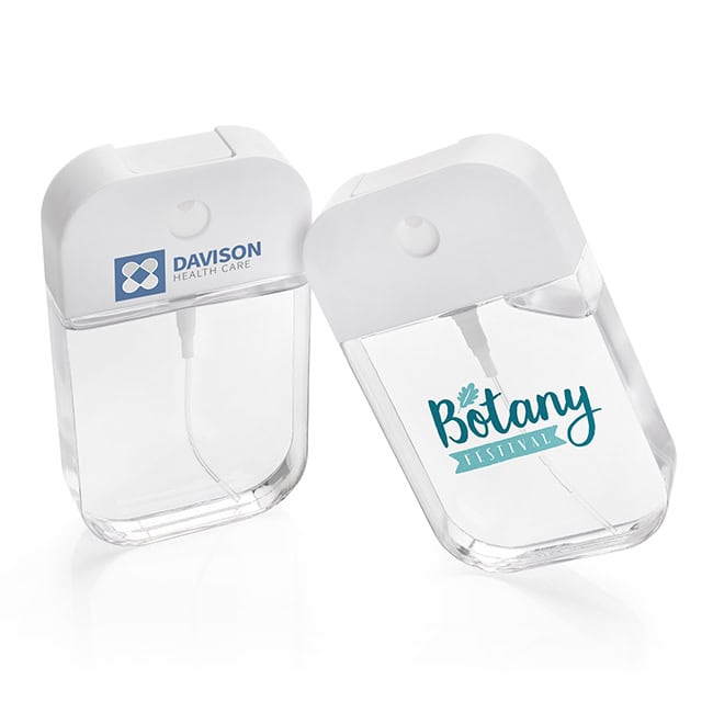 Refillable Hand Sanitiser Spray in a Clear Container (50ml)