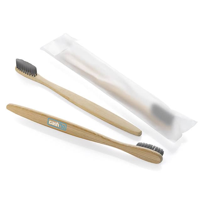 Bamboo Toothbrush with Charcoal Bristles (18cm)