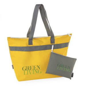 Printed rPET Shopper and Toiletry Bag Set