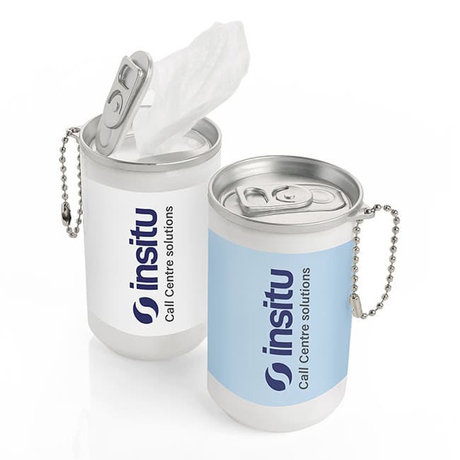 30 Antibacterial Wet Wipes in a Mini White Tub