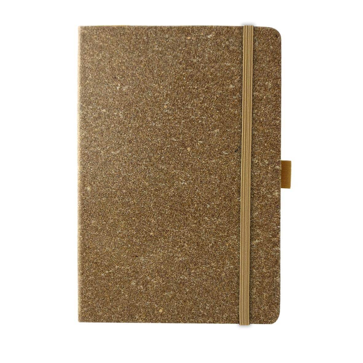 Albany Recycled Leather Notebook - Hard Cover