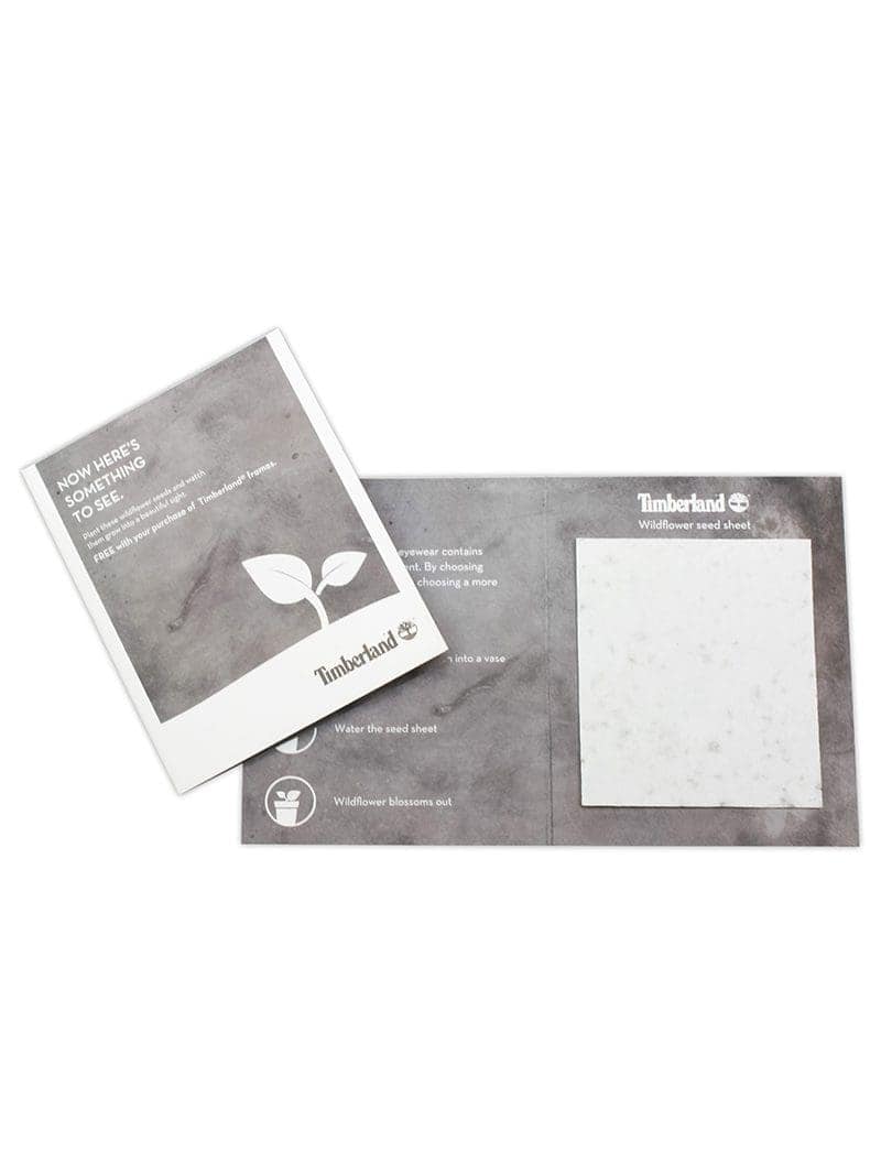 Card with one sheet of seed paper 