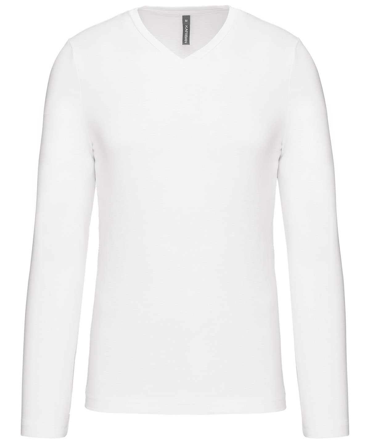 Men's long-sleeved V-neck T-shirt