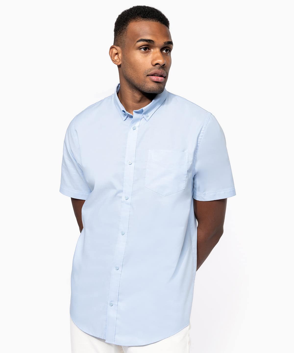 Men's short-sleeved Oxford shirt