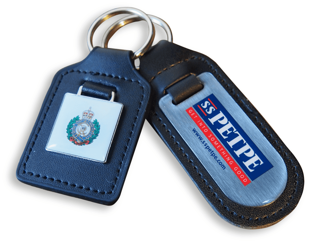 Leather Effect Keyring (Full Colour Print)