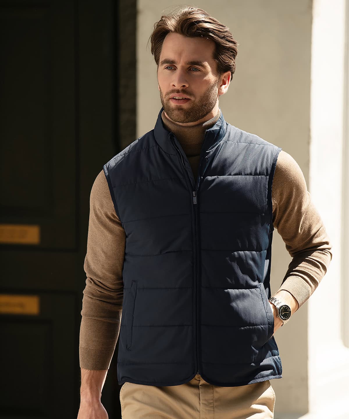 Hudson  horizontal quilted gilet