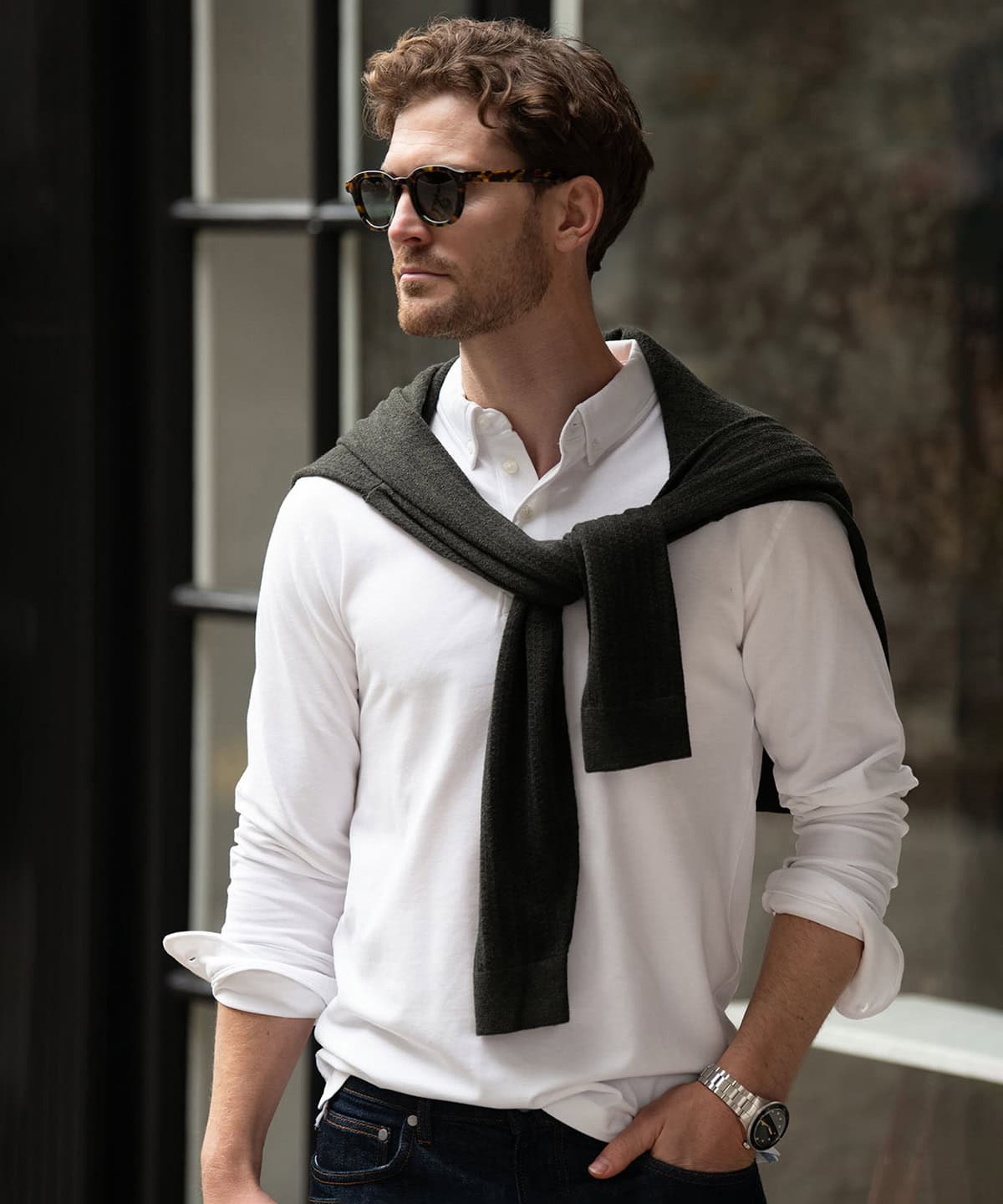 Carlington  deluxe long sleeve polo