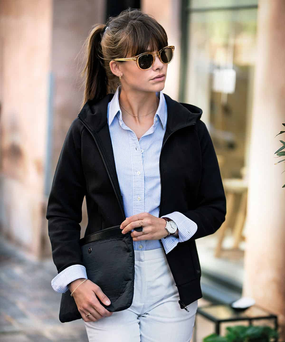 Womens Hampton  premium double-faced hoodie