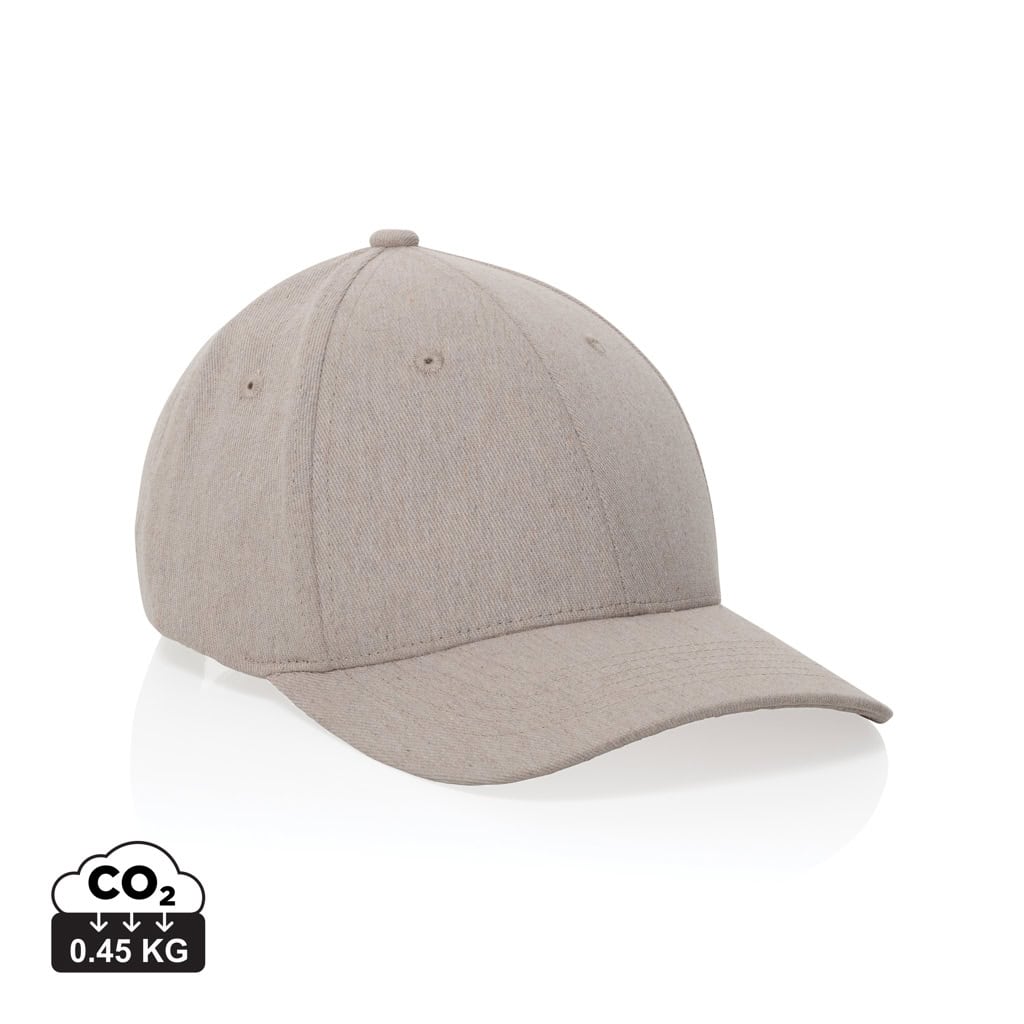 Milo AWARE™ recycled heather 6 panel cap 200gr
