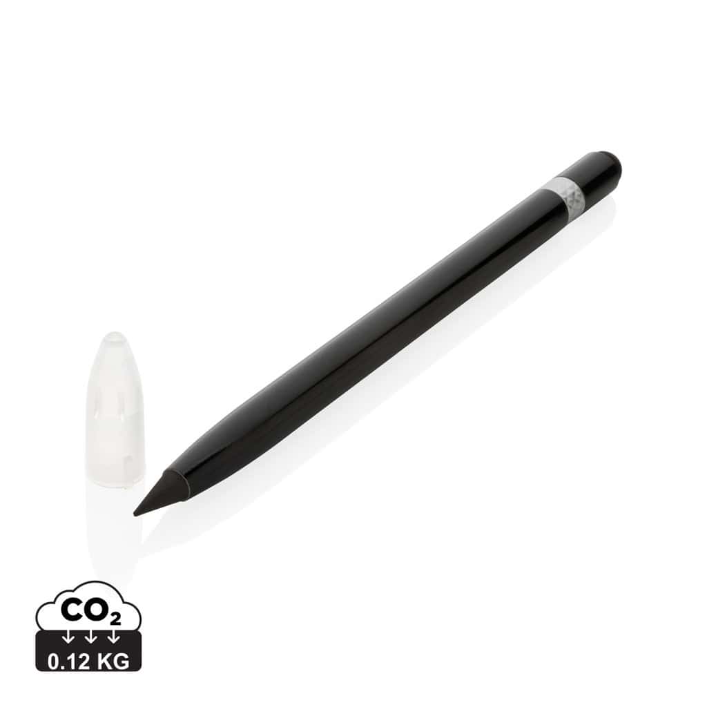 Aluminium inkless pen with eraser