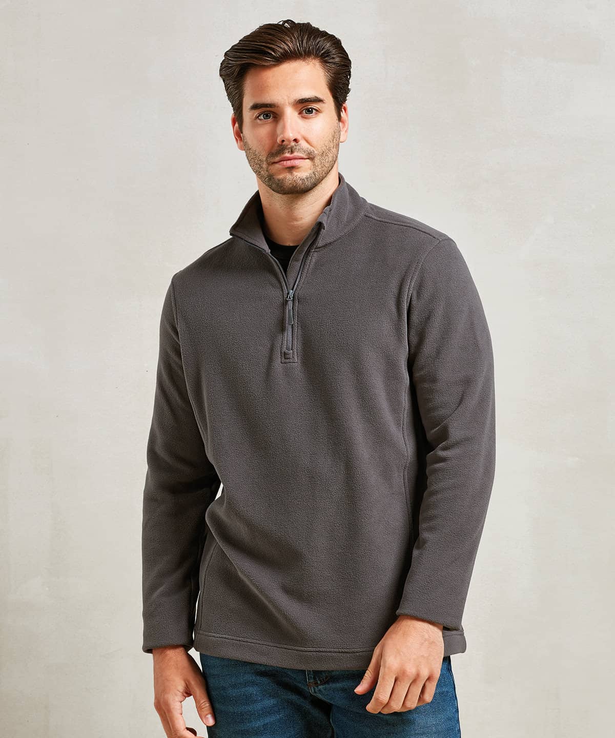 Unisex Recyclight 1/4 zip microfleece