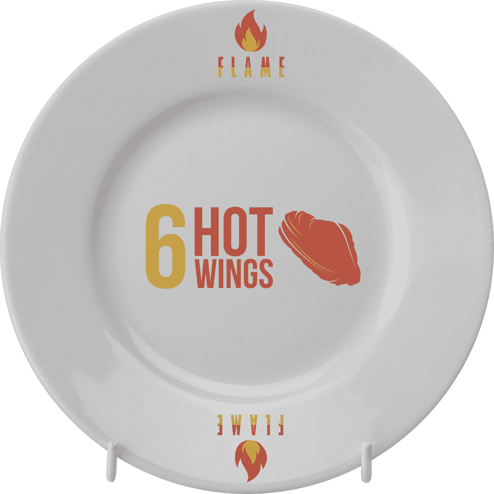 Winged Plate 6 Inch 17cm