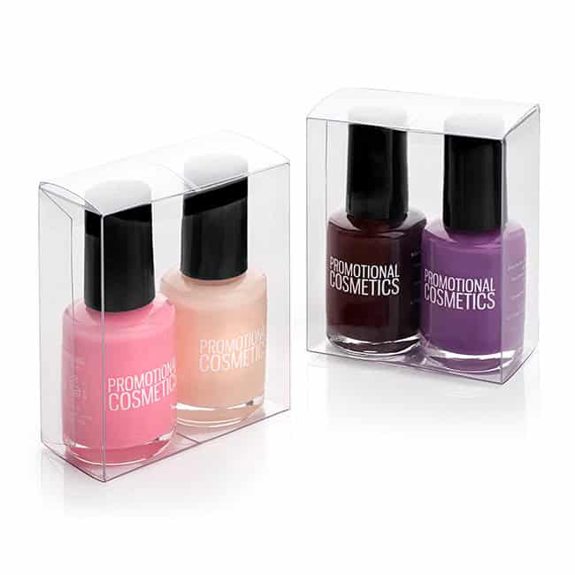 2 Piece Nail Polish Gift Set in a Clear Box