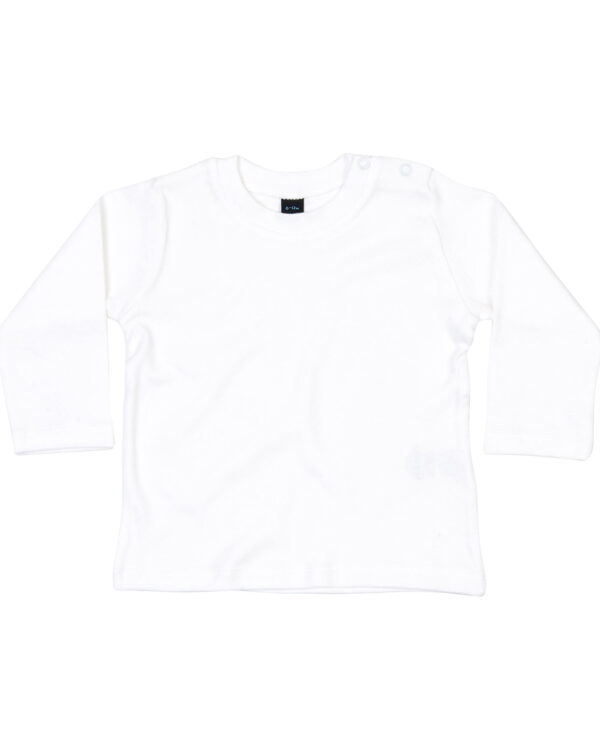 Baby long sleeve T White