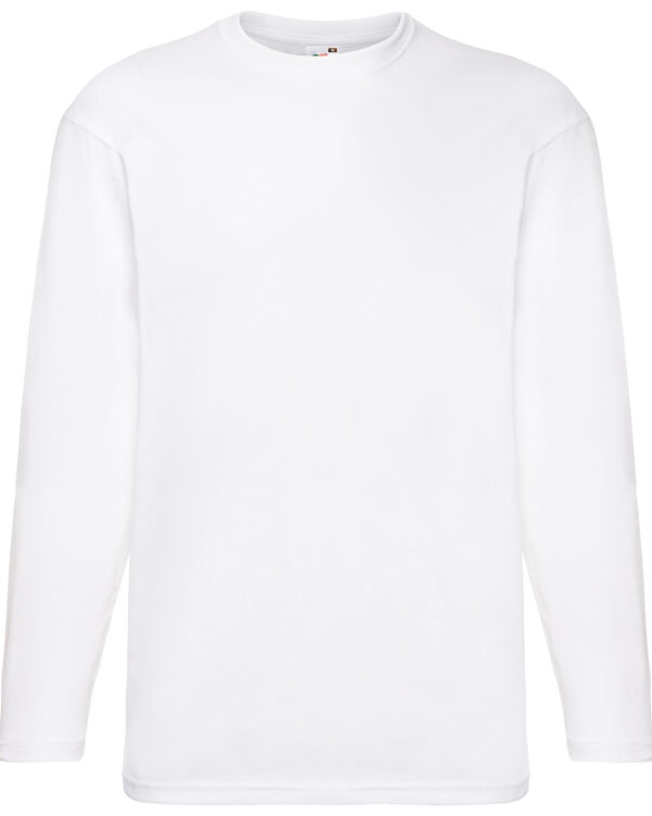 Valueweight long sleeve T White