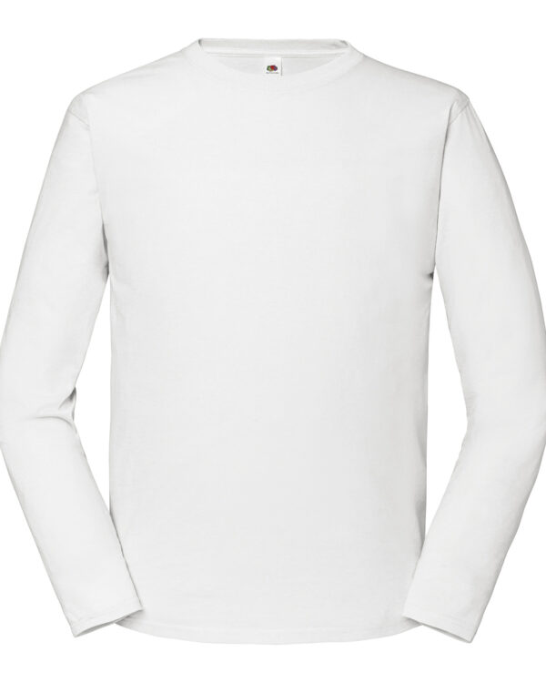 Iconic 195 ringspun premium long sleeve T White
