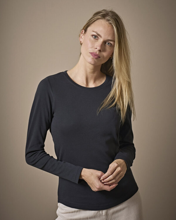 Womens long sleeve interlock tee (590)