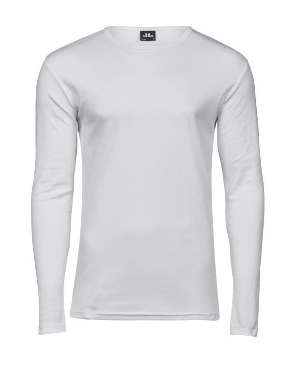 Long sleeve interlock tee (530) White