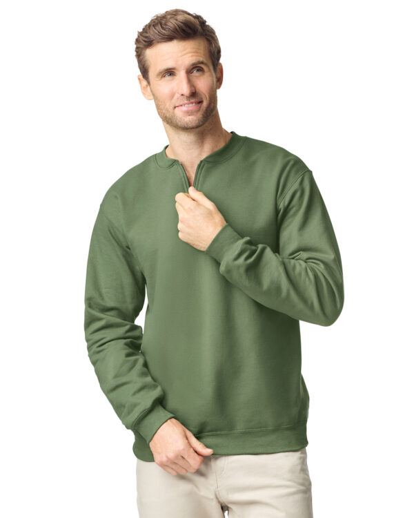 Softstyle midweight adult fleece 1/4-zip sweatshirt