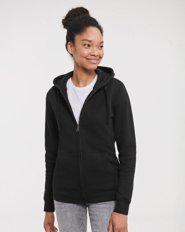 Women's authentic zipped hooded sweatshirt
