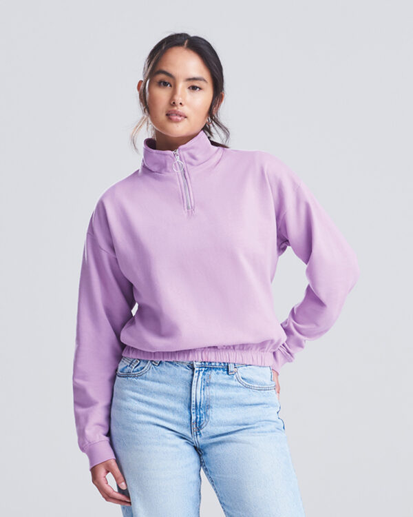 Women's cropped ¼-zip sweat