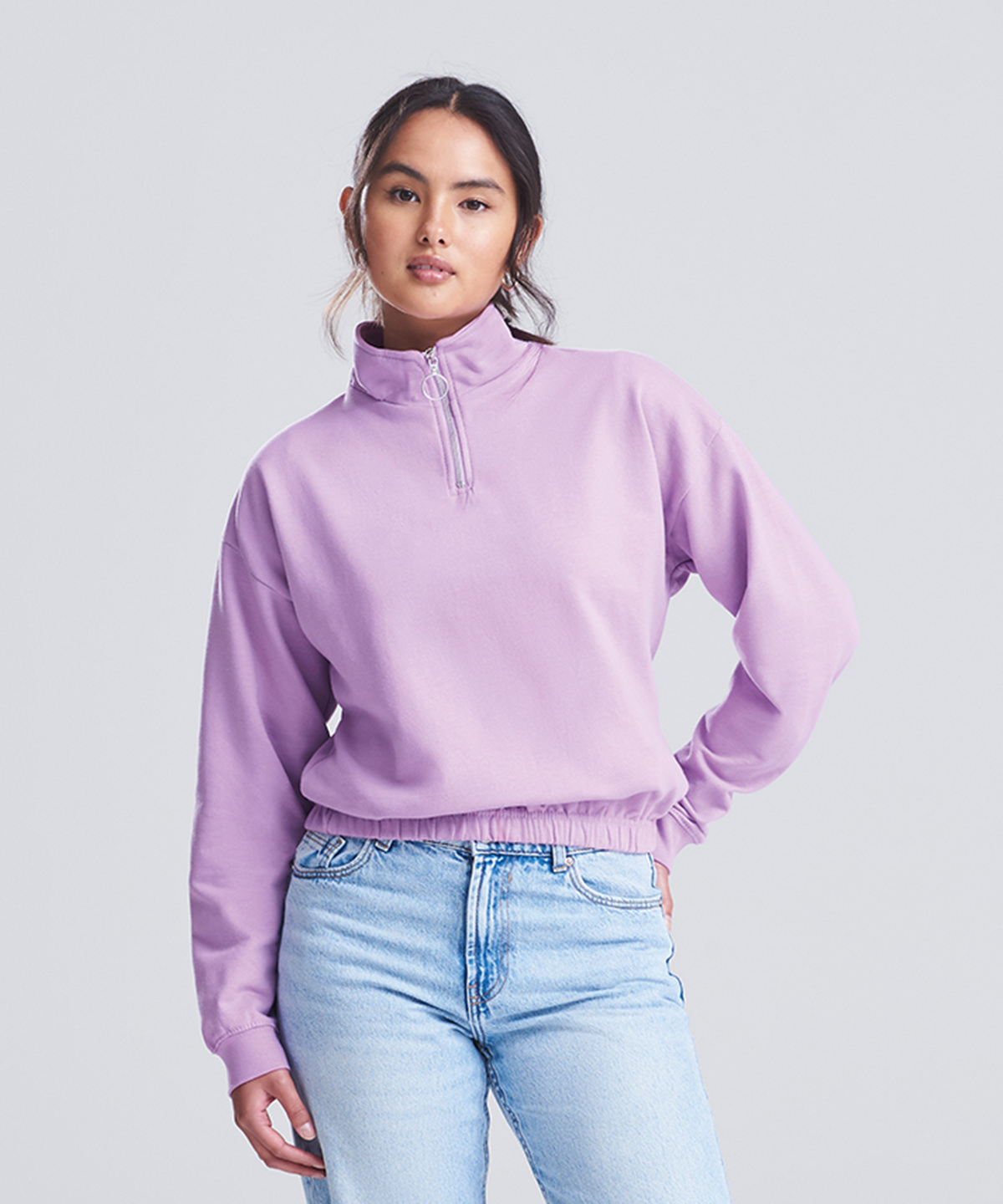 Women's cropped ¼-zip sweat 1 Women's cropped ¼-zip sweat